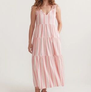 Marine Layer Corinne Sunset Stripe Maxi Dress